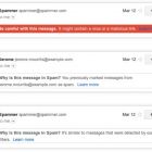 Gmail пояснить, чому відправляє листи у спам