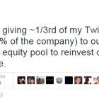 Засновник Твіттера подарував працівникам компанії $200 млн
