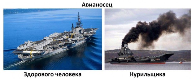 Користувачі інтернету в багатьох країнах глузують над російським авіаносцем «Адмірал Кузнєцов»