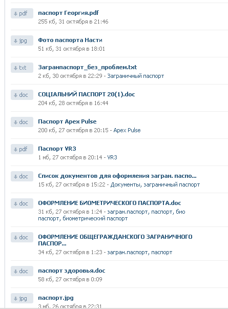 На Вконтакте можна знайти паспорти користувачів