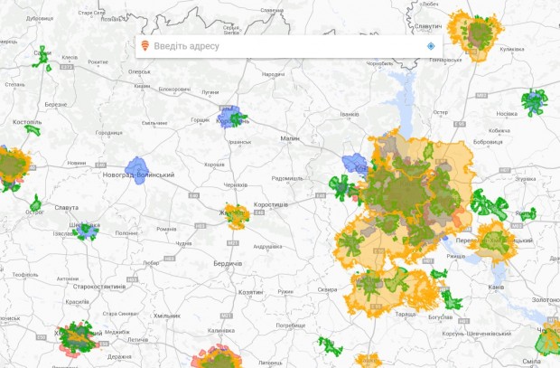В Україні запустили інтерактивну карту покриття 3G операторів Київстар, Vodafone, Lifecell і Трімоб