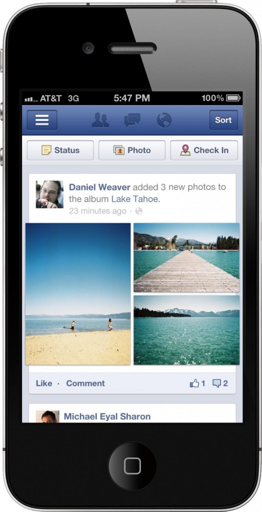 Facebook збільшив розмір зображень у мобільному додатку