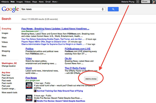 Контент з Google+ почав зявлятися в результатах пошуку
