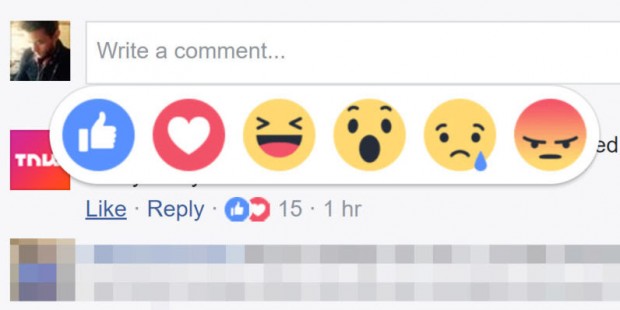 Facebook дозволить лишати «реакції» під коментарями