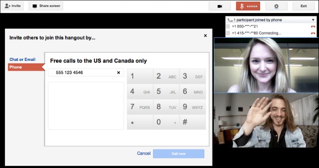 Google запустив безкоштовні дзвінки через Google+ Hangouts
