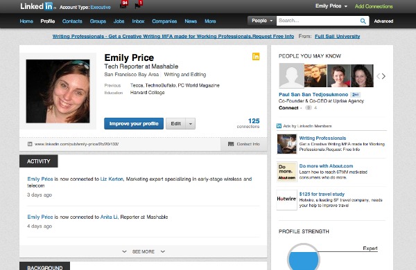 Соціальна мережа LinkedIn оновлює дизайн профайлів