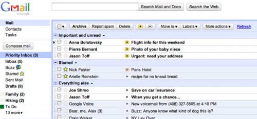 Gmail сортуватиме пошту за пріоритетом для користувачів