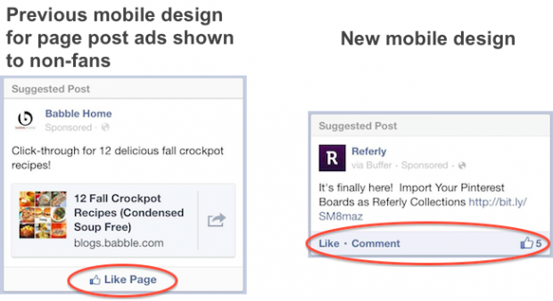 Нові Facebook page post ads приносять менше лайків сторінці