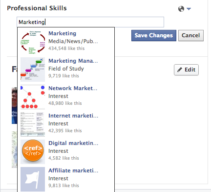 Facebook тестує «професійні навички» у профілях користувачів як у LinkedIn