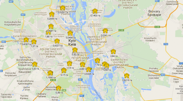 Антикорупційний штаб Києва запустив карту забудов столиці
