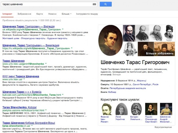 Google запустив в Україні Мережу Знань