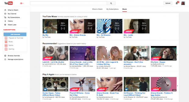 YouTube запустив платний музичний сервіс Music Key