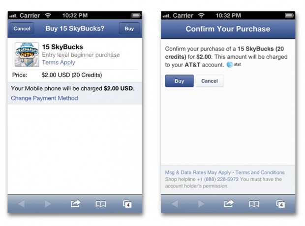 Facebook запускає прості мобільні платежі