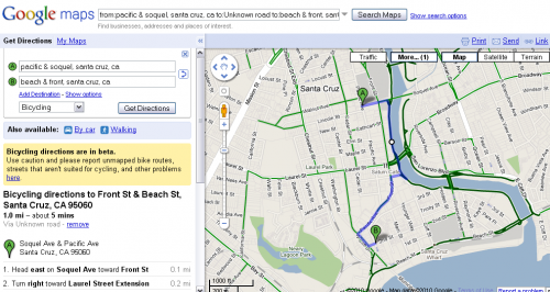 На Google Maps зявились велосипедні маршрути