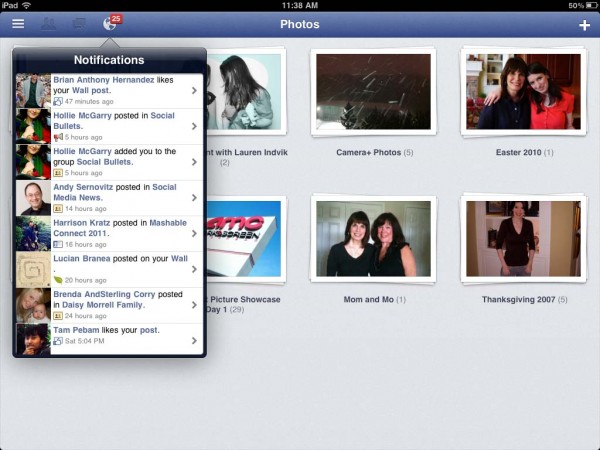 В інтернет потрапили знімки Facebook додатку для iPad