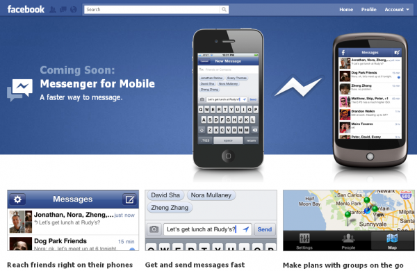 Facebook запустив мобільний додаток Facebook Messenger
