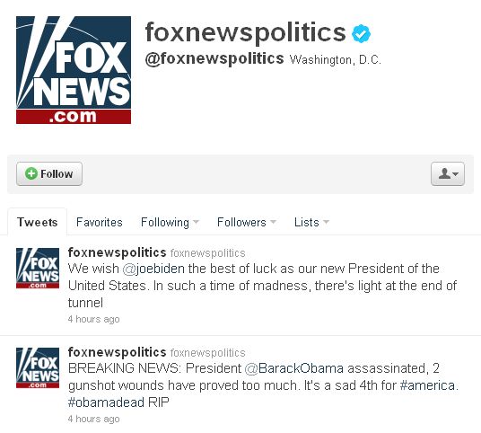 Хакери зламали твітер Fox News і повідомили про смерть Обами