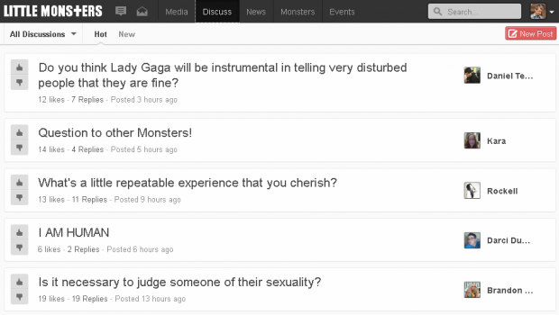 Lady Gaga запустила власну соціальну мережу «Little Monsters»