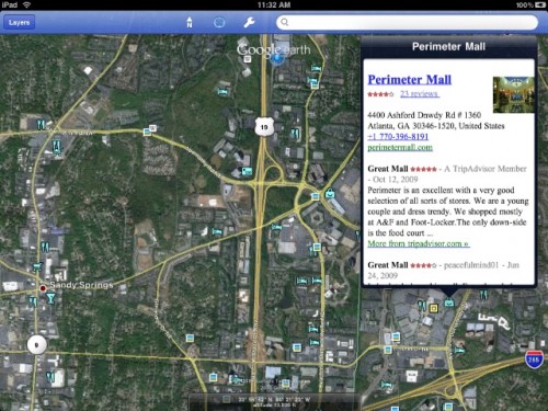 Додаток Google Earth зявився на iPad (фото)