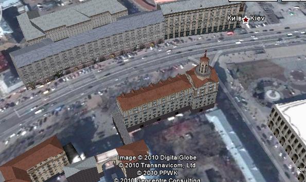 Google зробив доступною 3D карту Києва
