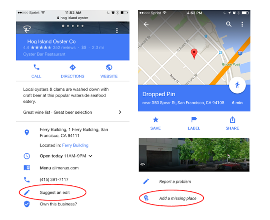 Користувачам Google Maps дозволили змінювати і додавати інформацію безпосередньо в додатку