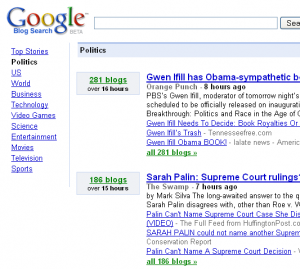 Google допоможе знайти найцікавіші теми блогосфери: новий проект на базі Google Blog Search