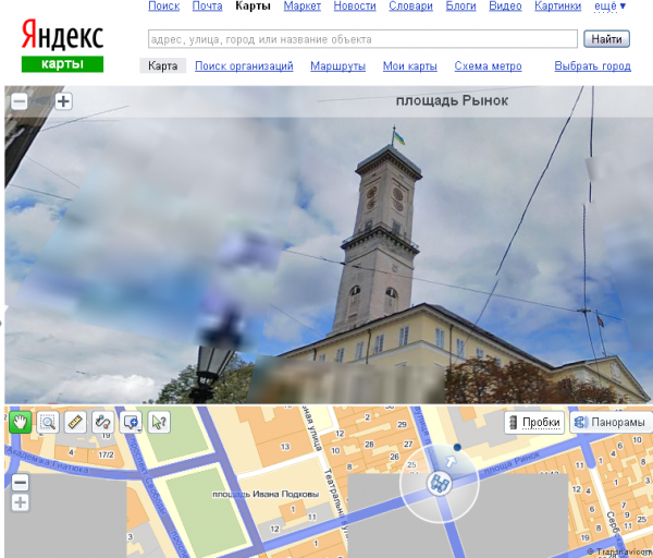 Яндекс запустив панорами для 11 міст України