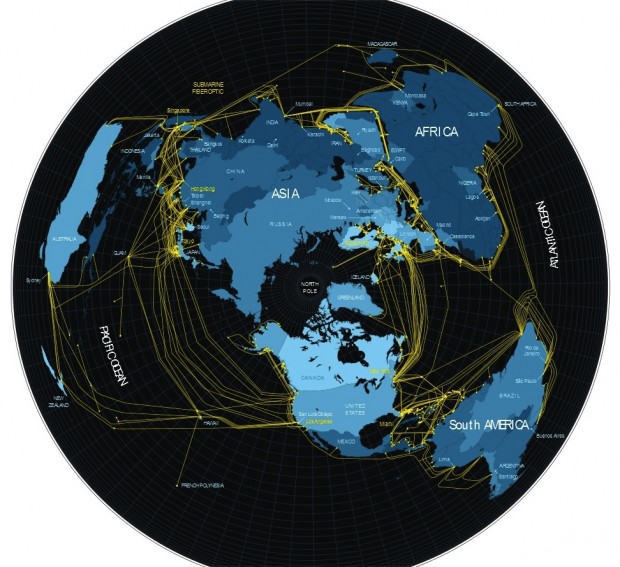 Світова мапа комунікаційної інфраструктури інтернету