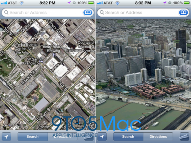 Apple в iOS 6 відмовиться від Google Maps і перейде на власні мапи