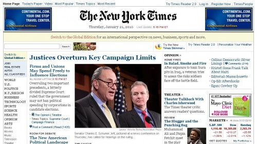 New York Times перейде на платну модель сайту