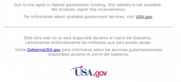У США припинили роботу урядові сайти та сервіси #governmentshutdown