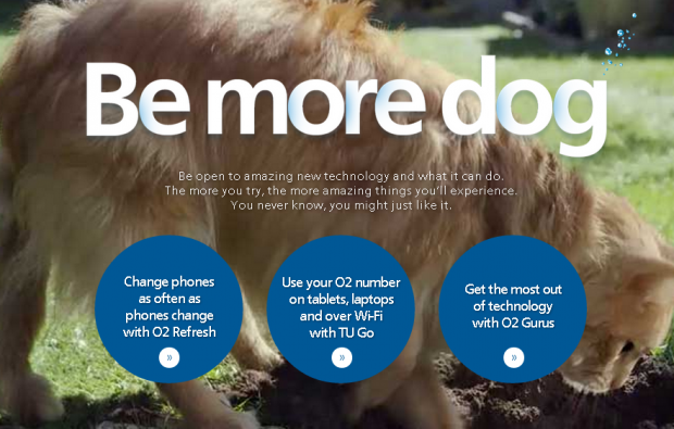 Компанія O2 закликає британців «бути більше собаками»