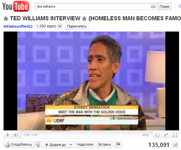 Бездомний американець отримав роботу після успіху на Youtube