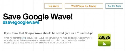 Прихильники Google Wave розпочали рух за порятунок сервісу