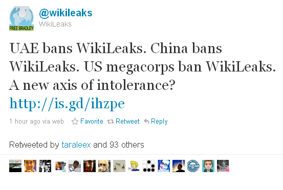 Суд зобовязав Twitter видати IP адреси авторів Wikileaks