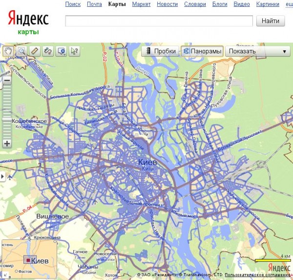 Яндекс зняв для панорам нові вулиці Києва та міста супутники