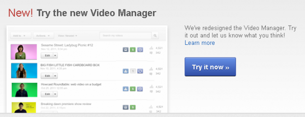 YouTube запустив новий Video Manager
