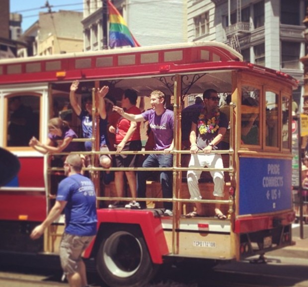 Марк Цукерберг долучився до гей параду в Сан Франциско